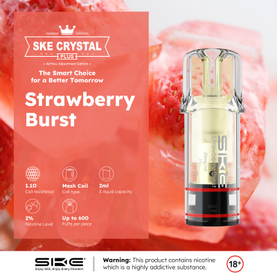 SKE Crystal Plus Pod - Strawberry Burst- 2er Pack