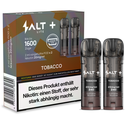 Salt Plus Lite - Tobacco - 2er Pack