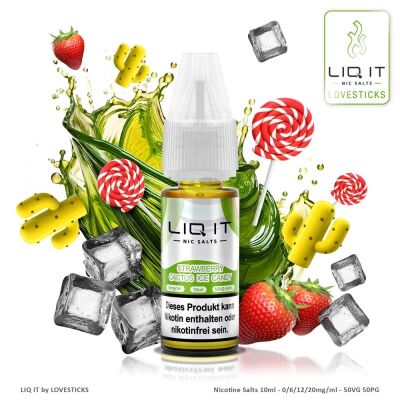 LIQ IT - Nic Salts - Strawberry Cactus Ice Candy - 20mg/ml