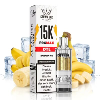 AL Fakher - Pro Max 15K Pod 10ml - Banana Ice - DTL