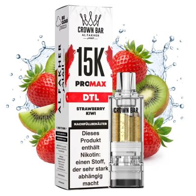 AL Fakher - Pro Max 15K Pod 10ml - Strawberry Kiwi - DTL