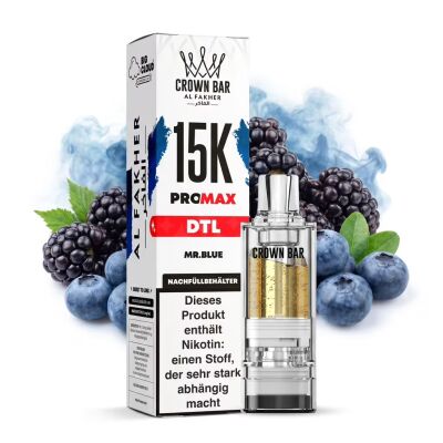 AL Fakher - Pro Max 15K Pod 10ml - Mr. Blue - DTL