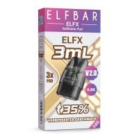 Elfbar  - ELFX V2.0 - Refillable Pod 3ml (Leerpod) 0,8 Ω - 3er Pack